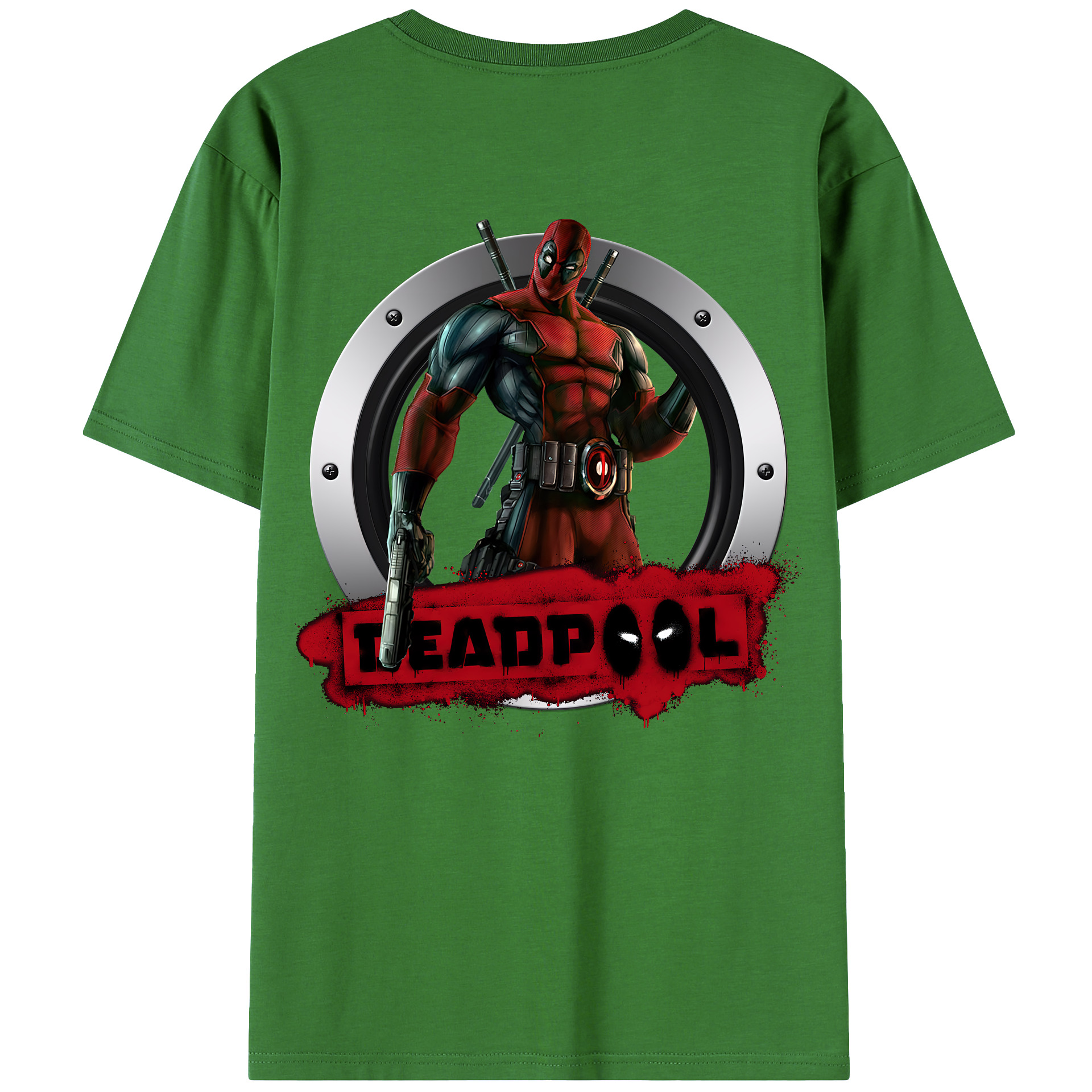 （画像用） Deadpool デッドプール レディース半袖Tシャツ(バックプリント)